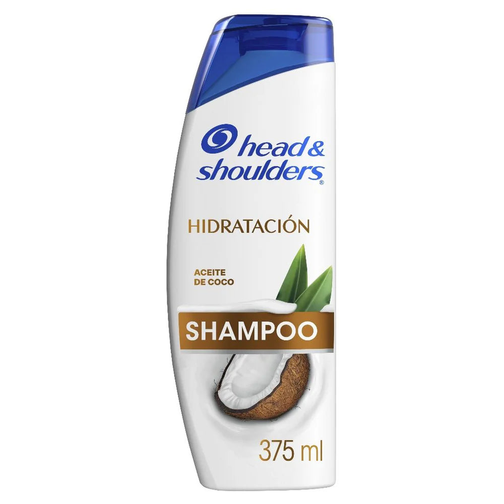 Shampoo Head & Shoulders Hidratación Aceite de Coco 375 ml - anticaspa cabello suave