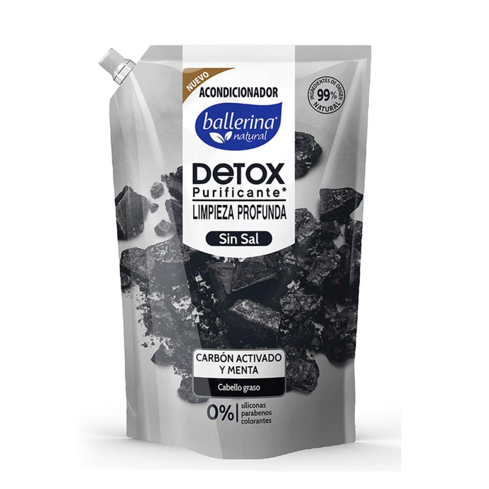 Acondicionador Ballerina carbón activado sin sal 750 ml detox cuero cabelludo