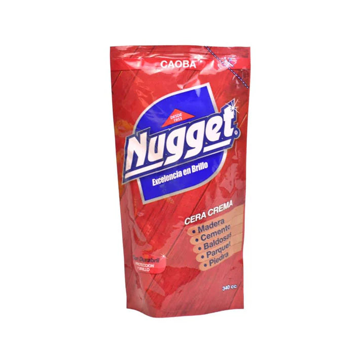 Cera Para Piso Nugget Crema Color Caoba 340 cc - Brillo y Protección