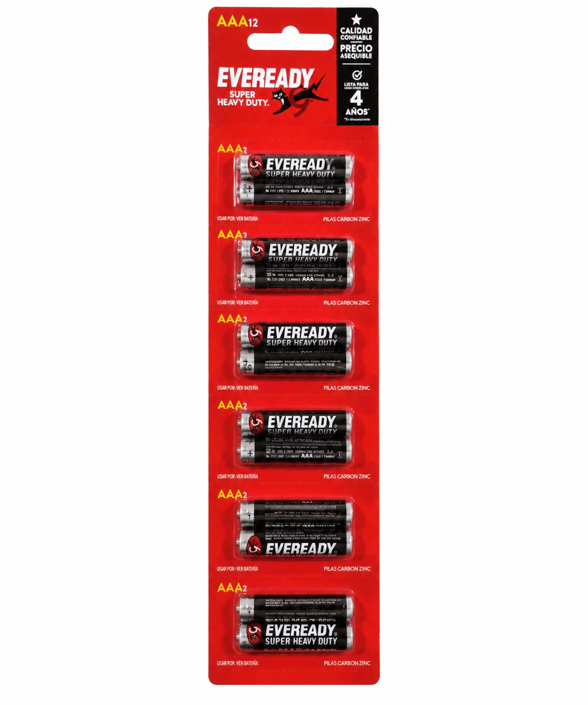 Pilas AAA Eveready Super Heavy Duty Carbon Zinc 2 unidades 1.5V