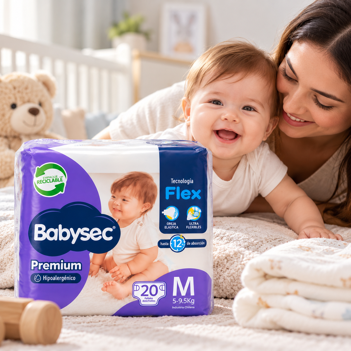 Babysec Premium M 5 a 9,5 kg, paquete de 20 pañales de la manga de 160 unidades