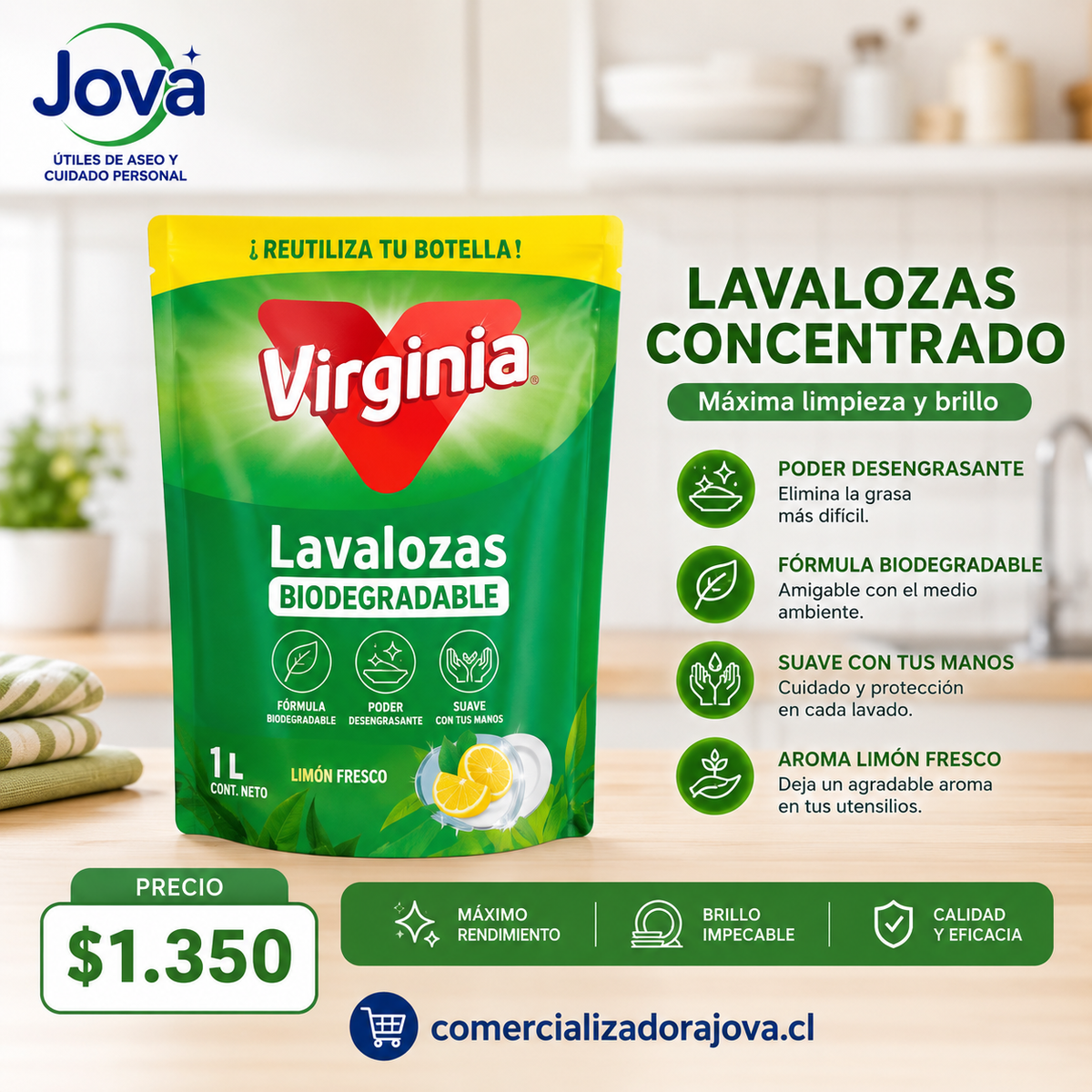 Lavaloza Virginia 1 litro.