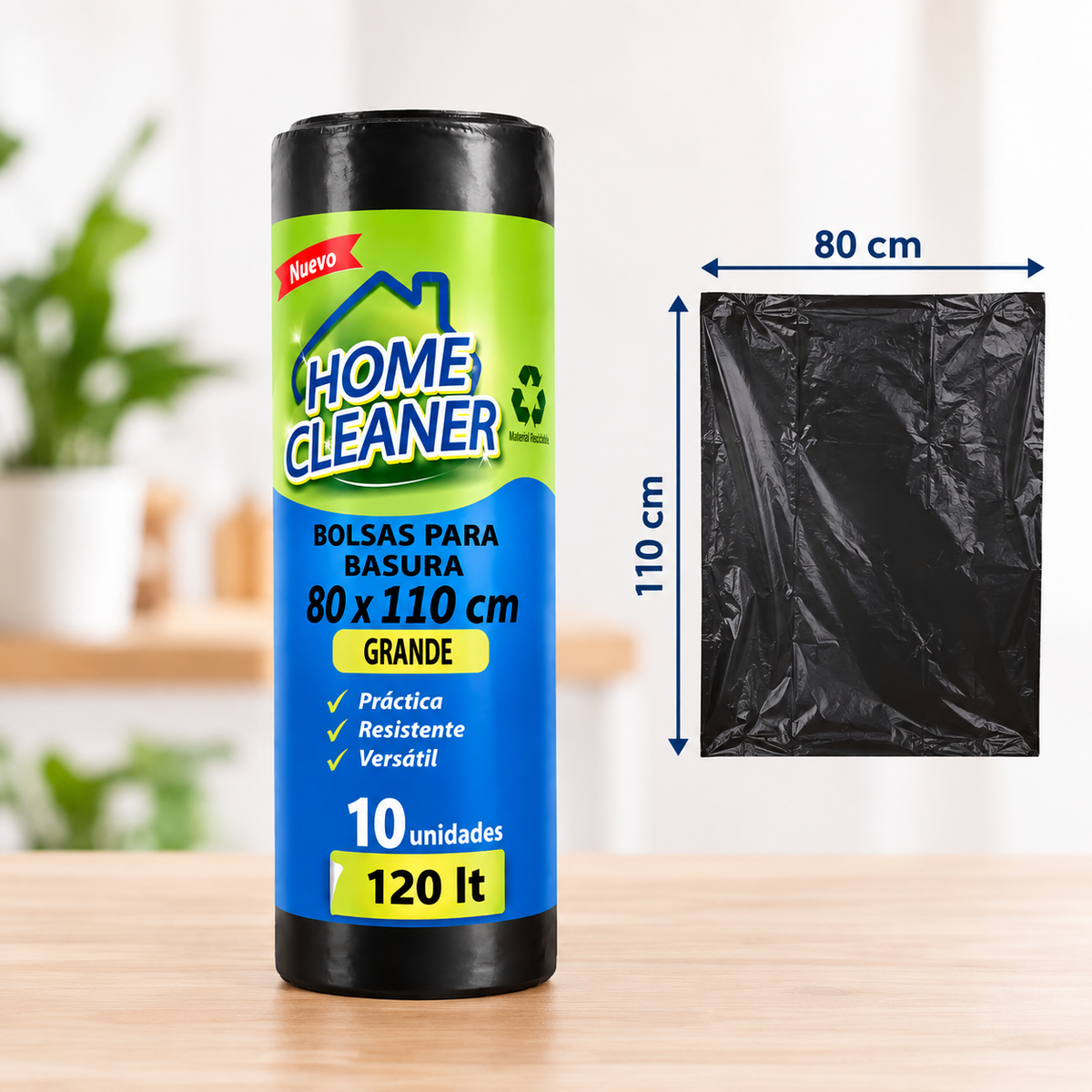 Bolsas de basura Home Cleaner 80x110 cm 120 L 10 unidades