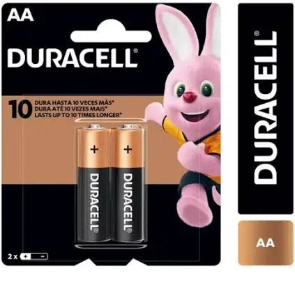 Pila AAA Duracell Pack 2 unidades – alta potencia y larga duración para controles remotos, juguetes y electrónicos