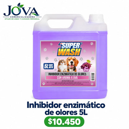 Inhibidor enzimático Super Wash para olores de mascotas en pisos lavables