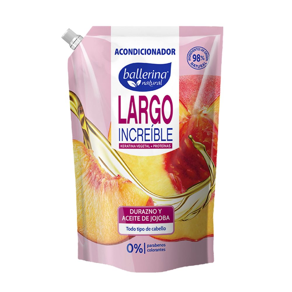Acondicionador Ballerina largo increíble 750 ml fortalece y estimula el crecimiento
