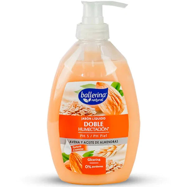 Jabón Líquido Ballerina Natural Avena y Almendras 350 ml