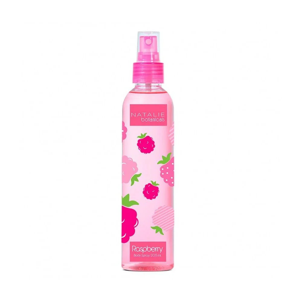 Body Spray Natalie Botanicals Raspberry 205 ml – Fragancia Frutal Frambuesa, uso diario