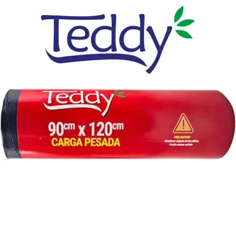Bolsa Basura Teddy 90x120 cm carga pesada – extra resistente para hogar, construcción y mudanzas