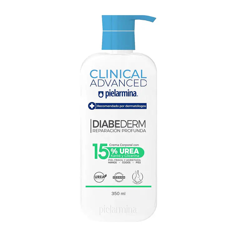 Crema Corporal Pielarmina Clinical Advanced Diabederm 15% Urea 350 ml – Karité, Glicerina, Vegana