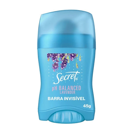 Secret Antitranspirante Barra Invisible pH Balanced Lavender 45 g – sin manchas blancas