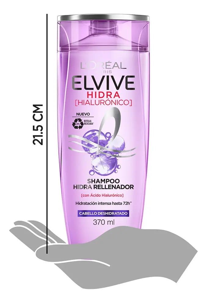 Shampoo L'Oréal Elvive con ácido hialurónico para cabello seco
