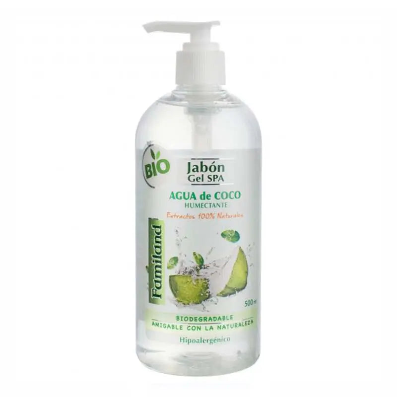Jabón Líquido Familand Agua de Coco 500 ml.