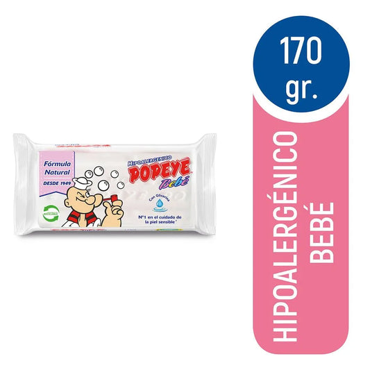 Jabón Popeye bebé 170 g - elimina manchas piel sensible