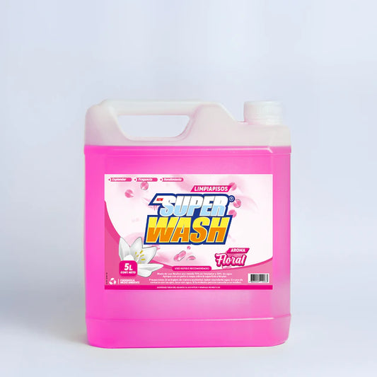 Bidón de limpiador de pisos aromatizante Super Wash Floral de 5 litros