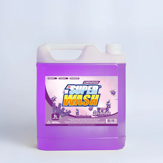 Super Wash limpiador de pisos desinfectante lavanda 5 litros