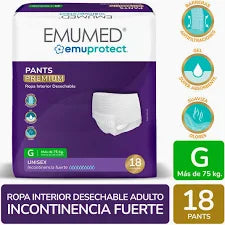 Pants Emumed Talla G 18 unidades - pañal adulto mayor pull-up