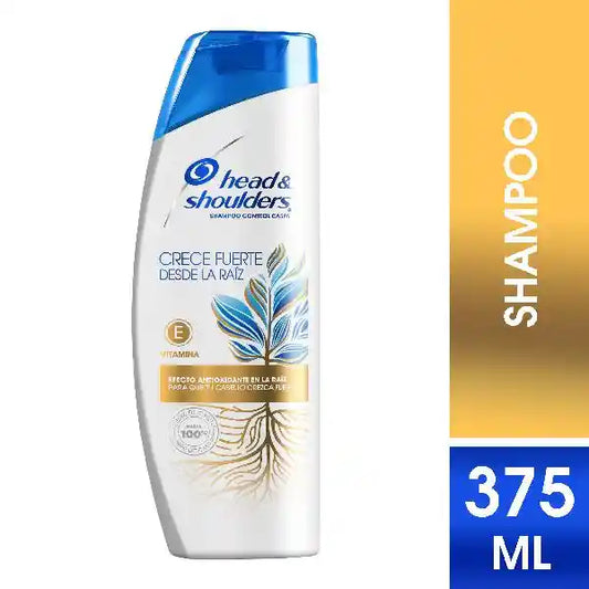 Shampoo Head & Shoulders Crece Fuerte desde la Raíz con Vitamina E 375 ml anticaspa